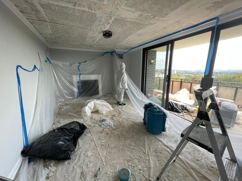 America Restorations licensed abatement team on a Maryland job site